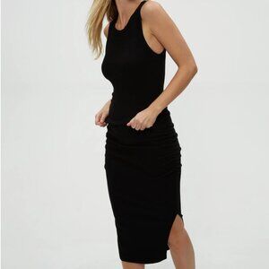 MICHAEL STARS - Wren Ribbed Midi Dress - LARGE